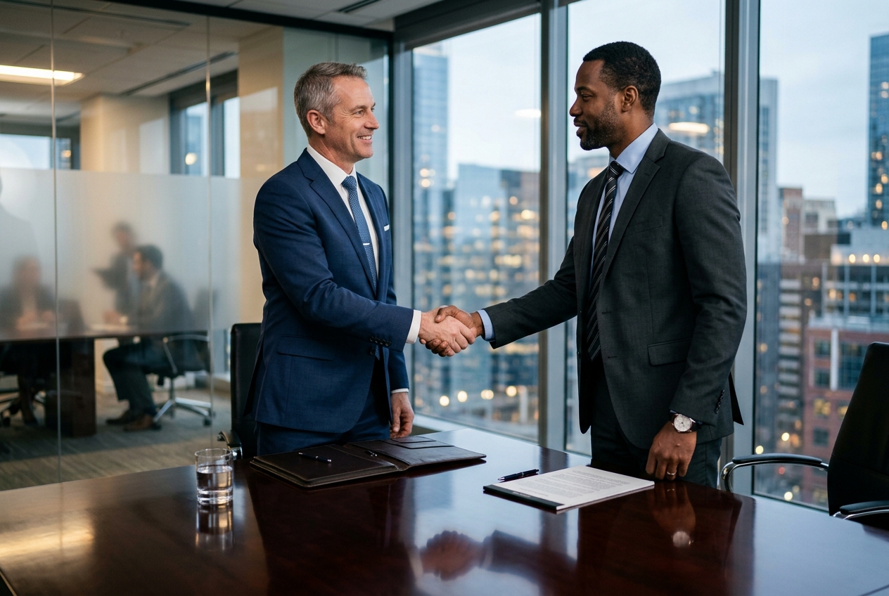 P3T Legal Professionals Shaking Hands